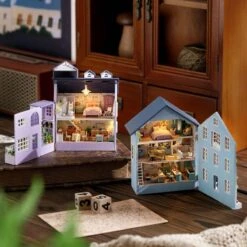 Kawaii DIY Mini Wooden Cottage Dollhouse -Kawaiitherapy Shop 67037 idizcf