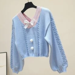 Kawaii Korean Style Pastel Knitted Sweater – Limited Edition -Kawaiitherapy Shop 67248 3js1bp