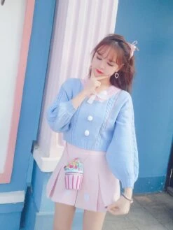 Kawaii Korean Style Pastel Knitted Sweater – Limited Edition -Kawaiitherapy Shop 67248 8o67xp