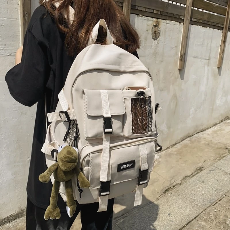 Kawaii Korea Style Multipocket College Backpack 2 Kawaii Korea Style Multipocket College Backpack - Image 2