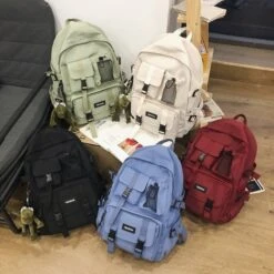 Kawaii Korea Style Multipocket College Backpack 10 Kawaii Korea Style Multipocket College Backpack -Kawaiitherapy Shop 67300 yauo7m