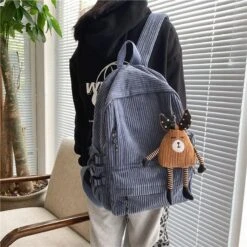 Kawaii Korean Style Corduroy College Backpack 9 Kawaii Korean Style Corduroy College Backpack -Kawaiitherapy Shop 67347 cwxw06