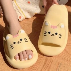 Kawaii Lovely Cat Pastel Slippers – Limited Edition -Kawaiitherapy Shop 67703 vgpgya