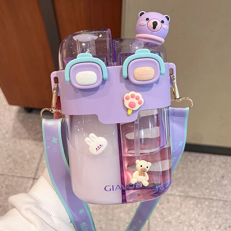Kawaii Large Capacity Doubled Sided Animal Bottle 3 Kawaii Large Capacity Doubled Sided Animal Bottle - Image 3