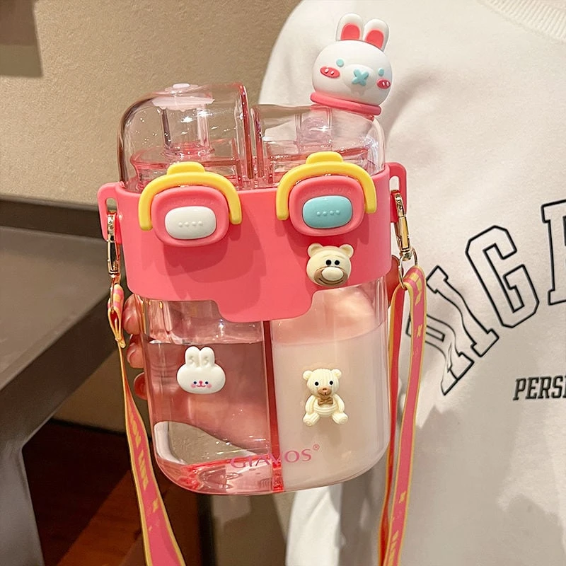 Kawaii Large Capacity Doubled Sided Animal Bottle 2 Kawaii Large Capacity Doubled Sided Animal Bottle - Image 2