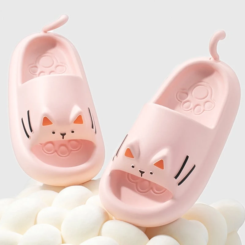 Kawaii Neko Cat Paw Harajuku Pastel Slippers 1 Kawaii Neko Cat Paw Harajuku Pastel Slippers
