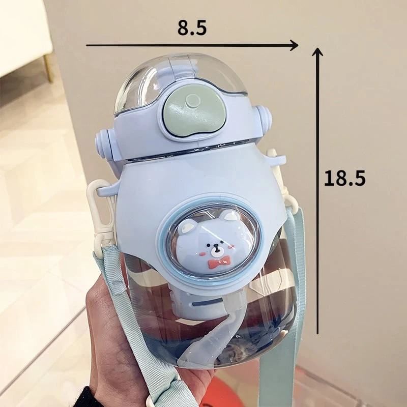 Kawaii Animal Style Pastel Straw Bottle (850ml) 8 Kawaii Animal Style Pastel Straw Bottle (850ml) - Image 8