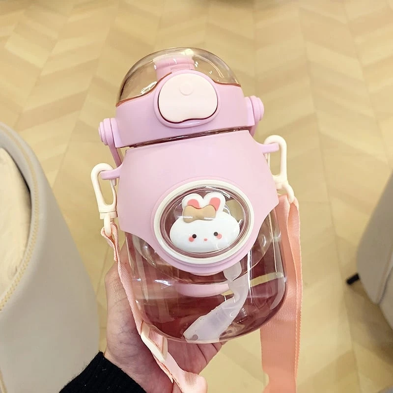 Kawaii Animal Style Pastel Straw Bottle (850ml) 5 Kawaii Animal Style Pastel Straw Bottle (850ml) - Image 5