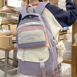 Kawaii Large Capacity Waterproof Harajuku College Backpack -Kawaiitherapy Shop 68535 2vgntq