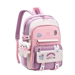 Kawaii Large Capacity Waterproof Pastel School Backpack -Kawaiitherapy Shop 68870 50pgi4