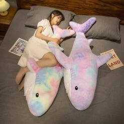 Kawaii Therapy Rainbow Shark Plush (110cm) – Jumbo Edition -Kawaiitherapy Shop 68948 hlrrco