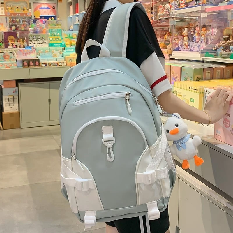 Kawaii College Pastel Style Waterproof Backpack – Limited Edition 2 Kawaii College Pastel Style Waterproof Backpack – Limited Edition - Image 2