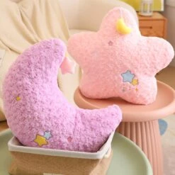 Kawaii Therapy Star Moon Soft Candy Pastel Pillow -Kawaiitherapy Shop 69088 7quhuo