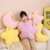 Kawaii Therapy Star Moon Soft Candy Pastel Pillow