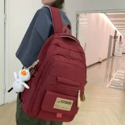 Kawaii College Style Mutipocket Harajuku Book Backpack -Kawaiitherapy Shop 69114 0lazay
