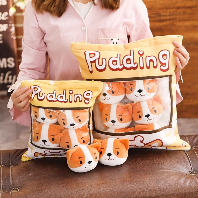 A Bag Of Kawaii Shiba Inu Pudding Plushies 3 A Bag Of Kawaii Shiba Inu Pudding Plushies - Image 3