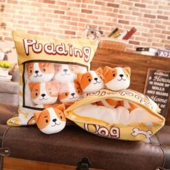 A Bag Of Kawaii Shiba Inu Pudding Plushies