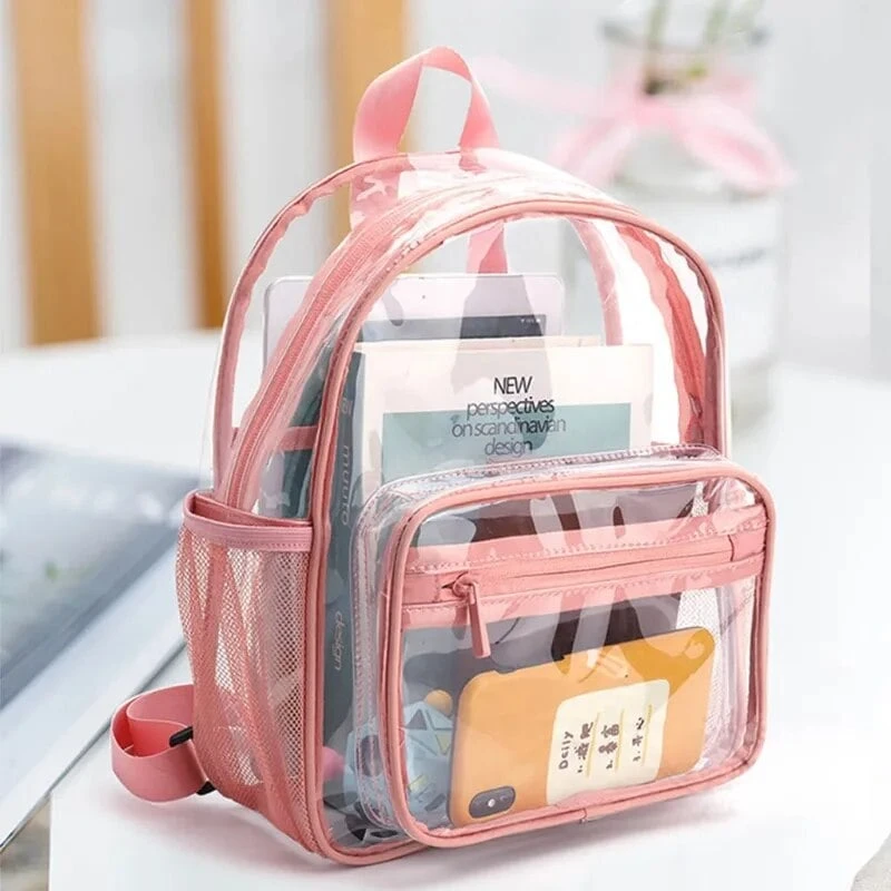 Kawaii Clear Transparent College Backpack – Limited Edition 1 Kawaii Clear Transparent College Backpack – Limited Edition