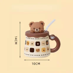 Kawaii Pastel Bear Cute Ceramic Cup (450ml) – Limited Edition -Kawaiitherapy Shop 71296 i2gyva