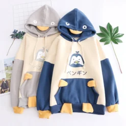 Kawaii Harajuku Style Cute Penguin Hoodie – Limited Edition -Kawaiitherapy Shop 71872 dzv8ih