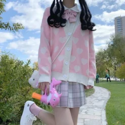Kawaii Candy Hearts Harajuku Pastel Sweater – Special Edition -Kawaiitherapy Shop 71881 cu3jxs