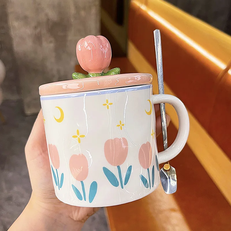 Kawaii Therapy Tulip Ceramic Cup (350ml) – Limited Edition 4 Kawaii Therapy Tulip Ceramic Cup (350ml) – Limited Edition - Image 4