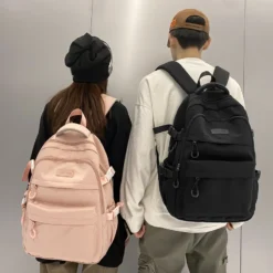 Kawaii Korea Style Pastel Solid Canvas Backpack