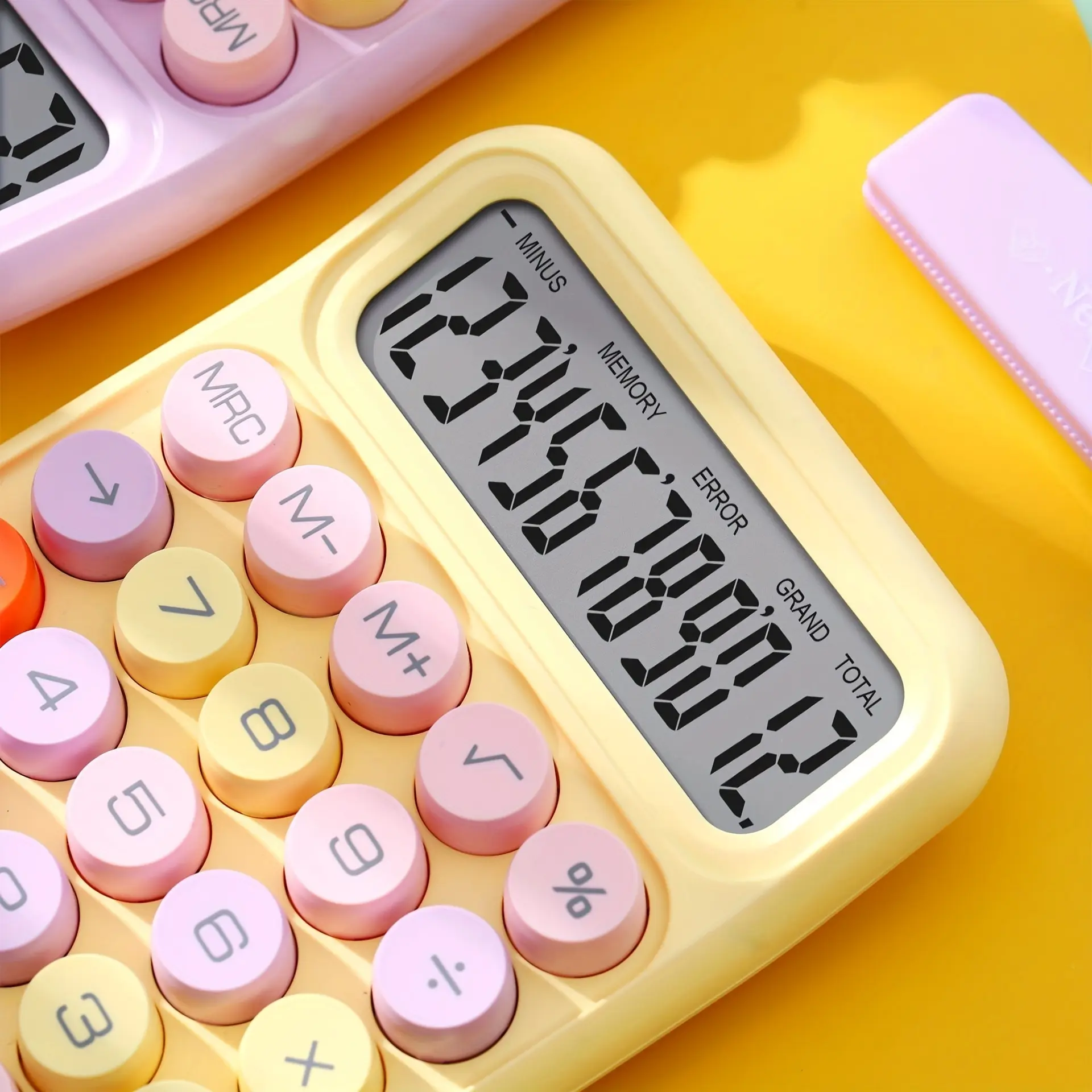 Kawaii Candy Pastel Style Mechanical Calculator – Limited Edition 5 Kawaii Candy Pastel Style Mechanical Calculator – Limited Edition - Image 5
