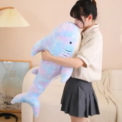 Kawaii Cotton Candy Rainbow Shark Plush XL (80cm)