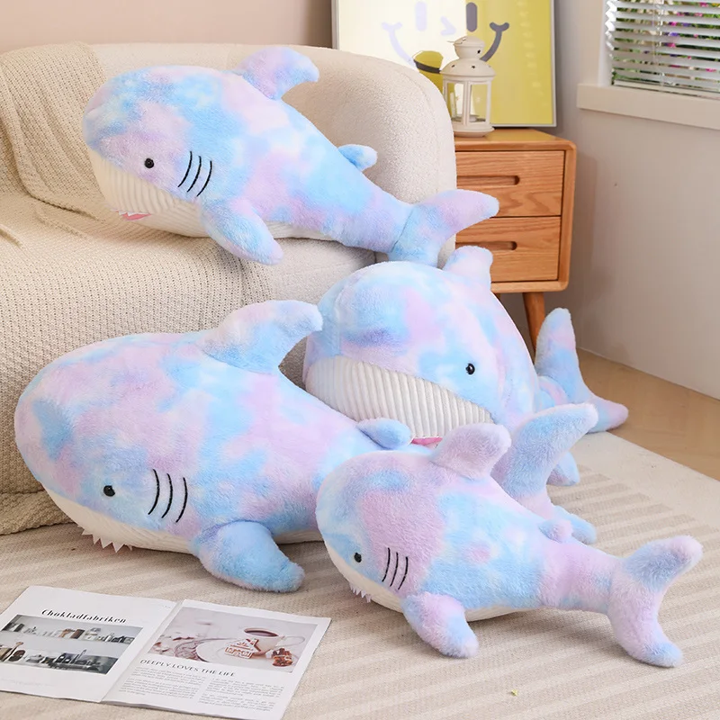 Kawaii Cotton Candy Rainbow Shark Plush XL (80cm) 6 Kawaii Cotton Candy Rainbow Shark Plush XL (80cm) - Image 6
