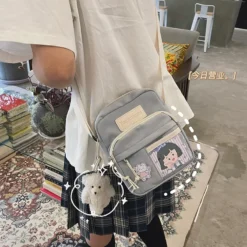 Kawaii Mini Canvas Harajuku Sling Bag -Kawaiitherapy Shop 72753 zi3eff