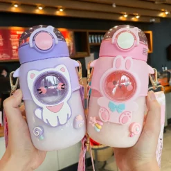 Kawaii Cute Animal Pastel Straw Bottle (700ml) – Limited Edition
