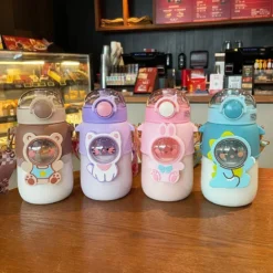 Kawaii Cute Animal Pastel Straw Bottle (700ml) – Limited Edition -Kawaiitherapy Shop 73203 z69pqi