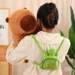Capybara Stuffed Animal With Turtle Backpack (40cm) XL -Kawaiitherapy Shop 73280 txydje