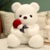 Valentines Day Teddy Bear With Rose XL (45cm)