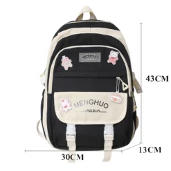Kawaii Large Capacity College Fashion Backpack Set (2pcs) -Kawaiitherapy Shop 73984 zd6bai