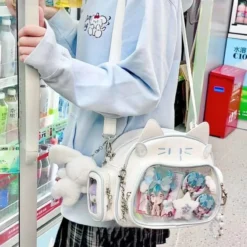 Kawaii Neko Cat Harajuku Ita Style Shoulder Bag – Limited Edition -Kawaiitherapy Shop 74528 er3ug1