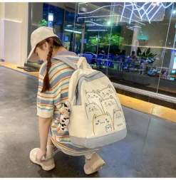 Kawaii Korea Style Cats Pastel Backpack – Limited Edition -Kawaiitherapy Shop 74617 bzsv9d