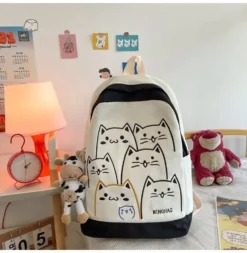 Kawaii Korea Style Cats Pastel Backpack – Limited Edition -Kawaiitherapy Shop 74617 gs0fvl