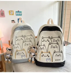 Kawaii Korea Style Cats Pastel Backpack – Limited Edition -Kawaiitherapy Shop 74617 oyh1ps