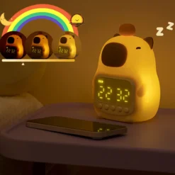 Kawaii Capybara USB LED Alarm Clock – Limited Edition -Kawaiitherapy Shop 75027 7n7ojl