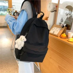 Kawaii Korea Aesthetic Minimalist Canvas Backpack -Kawaiitherapy Shop 75193 iodw5q