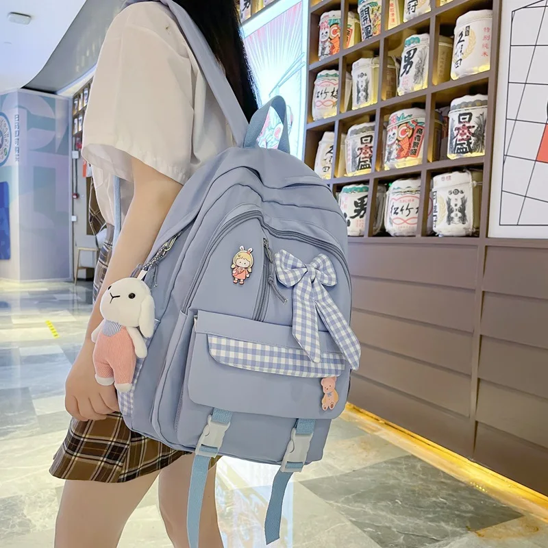 Kawaii Harajuku Bow Tie Preppy Style Backpack – Limited Edition 2 Kawaii Harajuku Bow Tie Preppy Style Backpack – Limited Edition - Image 2