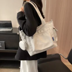 Kawaii Korean Style Canvas Crossbody Tote Bag