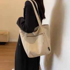 Kawaii Korean Aesthetic Minimalist Canvas Tote Bag -Kawaiitherapy Shop 75462 ddsxyv