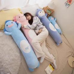 Kawaii Squad Long Axolotl Pillow Plush XL (105cm) -Kawaiitherapy Shop 75597 ttyn5w