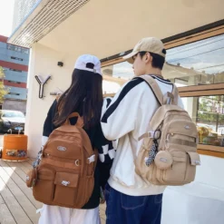 Kawaii Aesthetic Korea Style Canvas Backpack – Limited Edition -Kawaiitherapy Shop 75827 gyjnbu