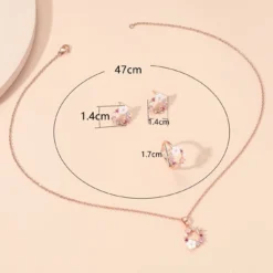Kawaii Cherry Blossom Daisy Butterfly Necklace Set (4pcs) -Kawaiitherapy Shop 75903 0gisqn