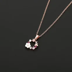 Kawaii Cherry Blossom Daisy Butterfly Necklace Set (4pcs) -Kawaiitherapy Shop 75903 iryrce