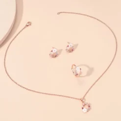 Kawaii Cherry Blossom Daisy Butterfly Necklace Set (4pcs) -Kawaiitherapy Shop 75903 okipxo